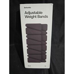 BetterMe Adjustable Weight Bands Black 1 LB Pair Wrist Ankle Weights WBN00001-1